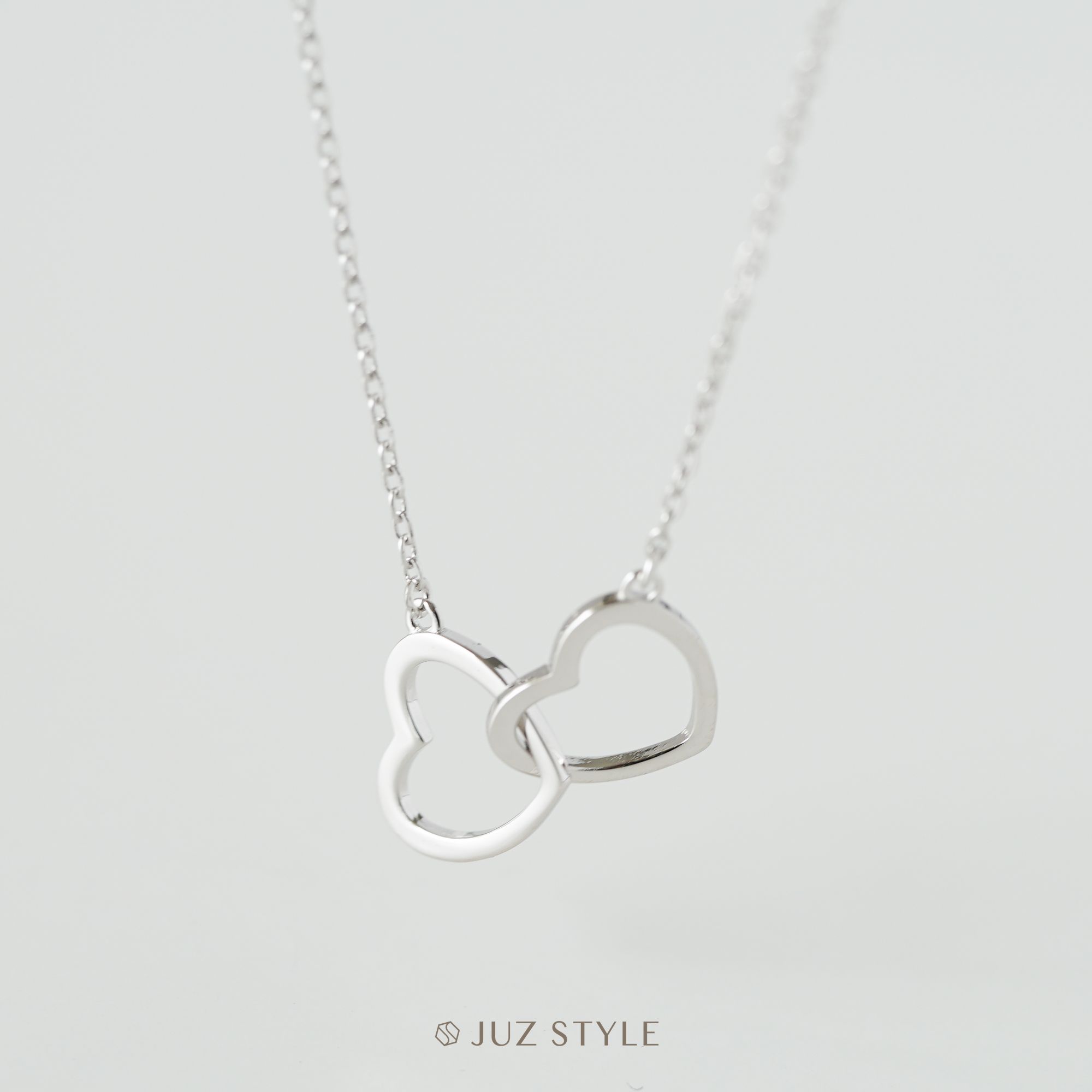 Dây chuyền bạc Heart in heart
