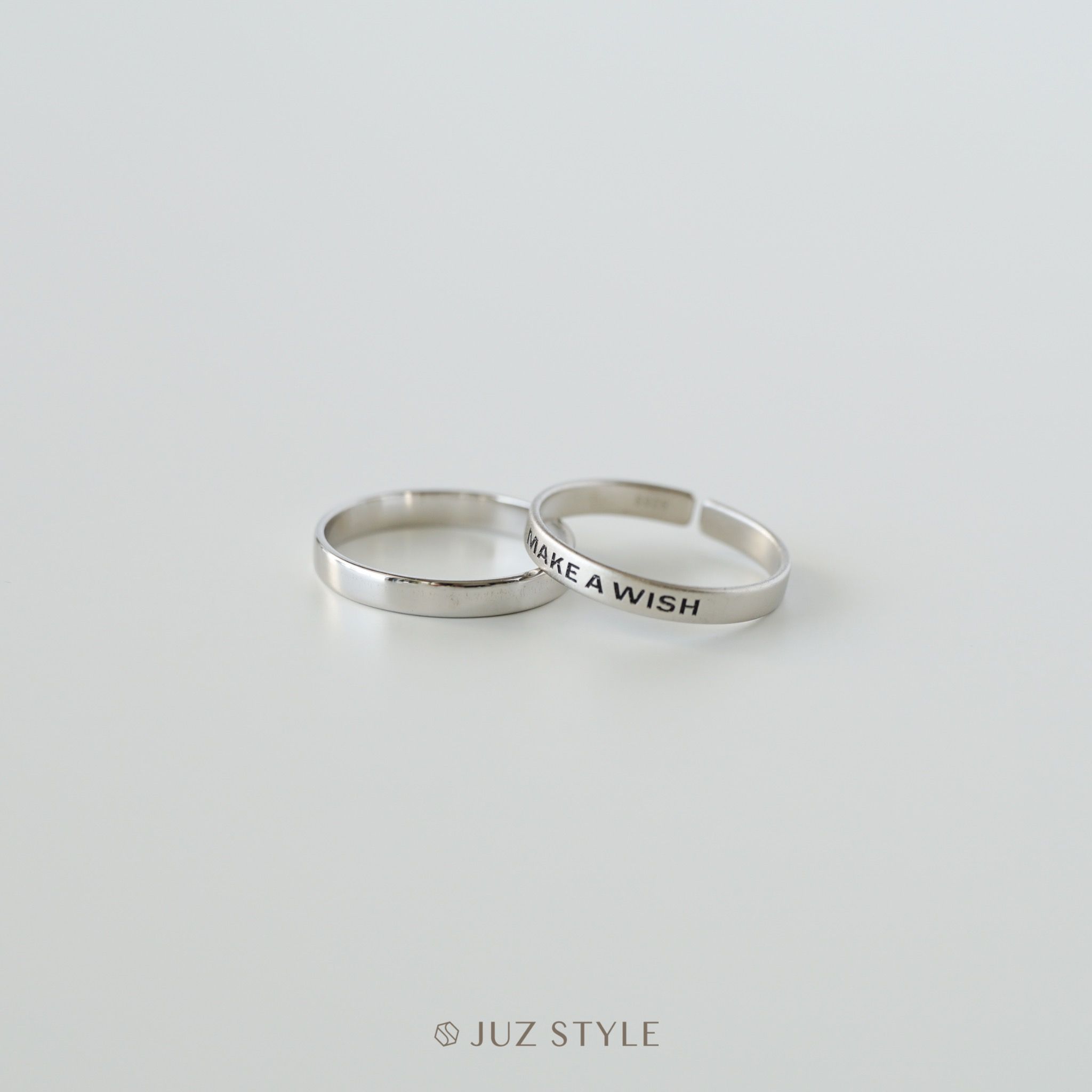 Nhẫn bạc Flat band