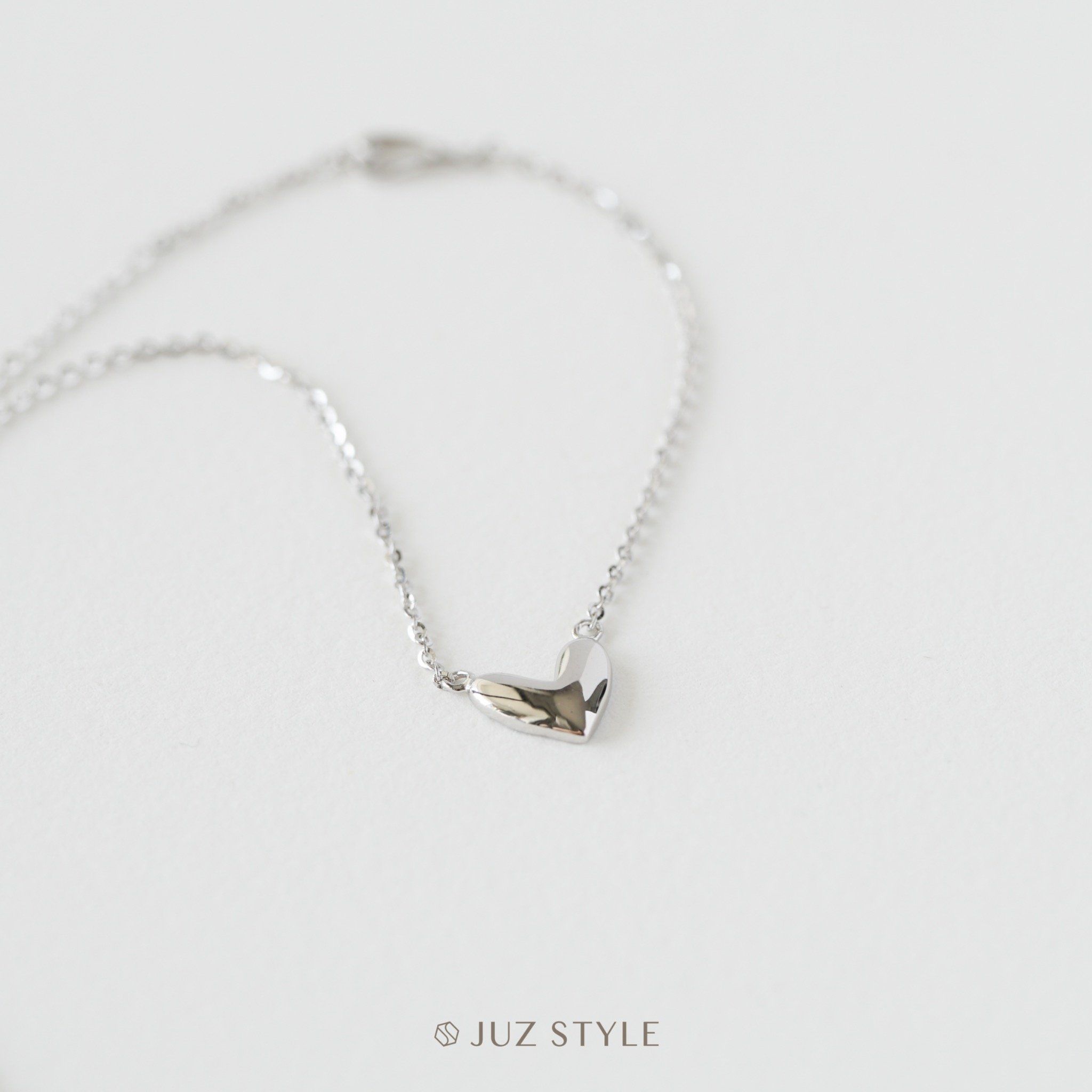 Dây chuyền bạc Double hearts