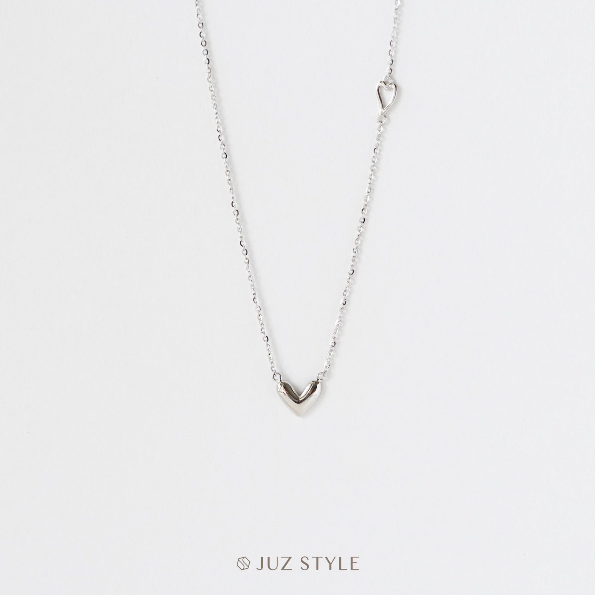 Dây chuyền bạc Double hearts