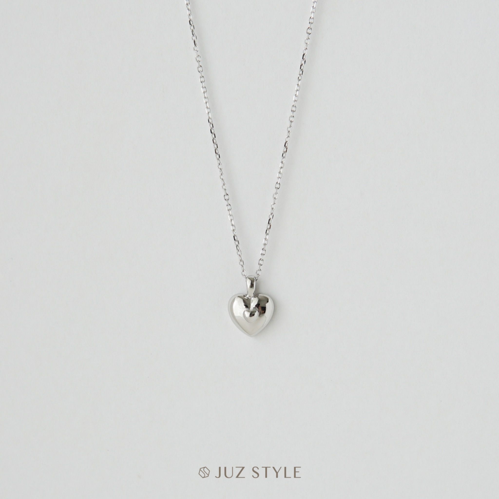 Dây chuyền bạc Heart in heart