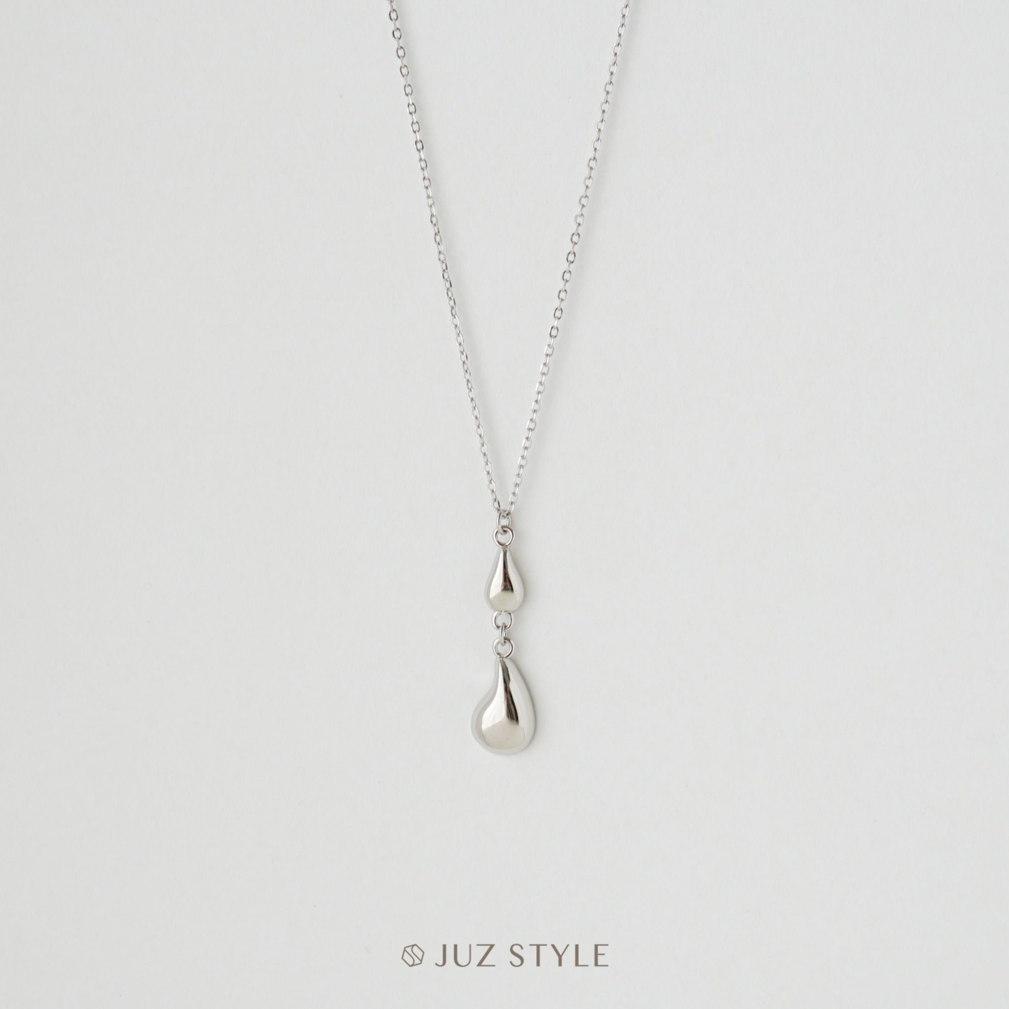 Dây chuyền bạc Falling drops