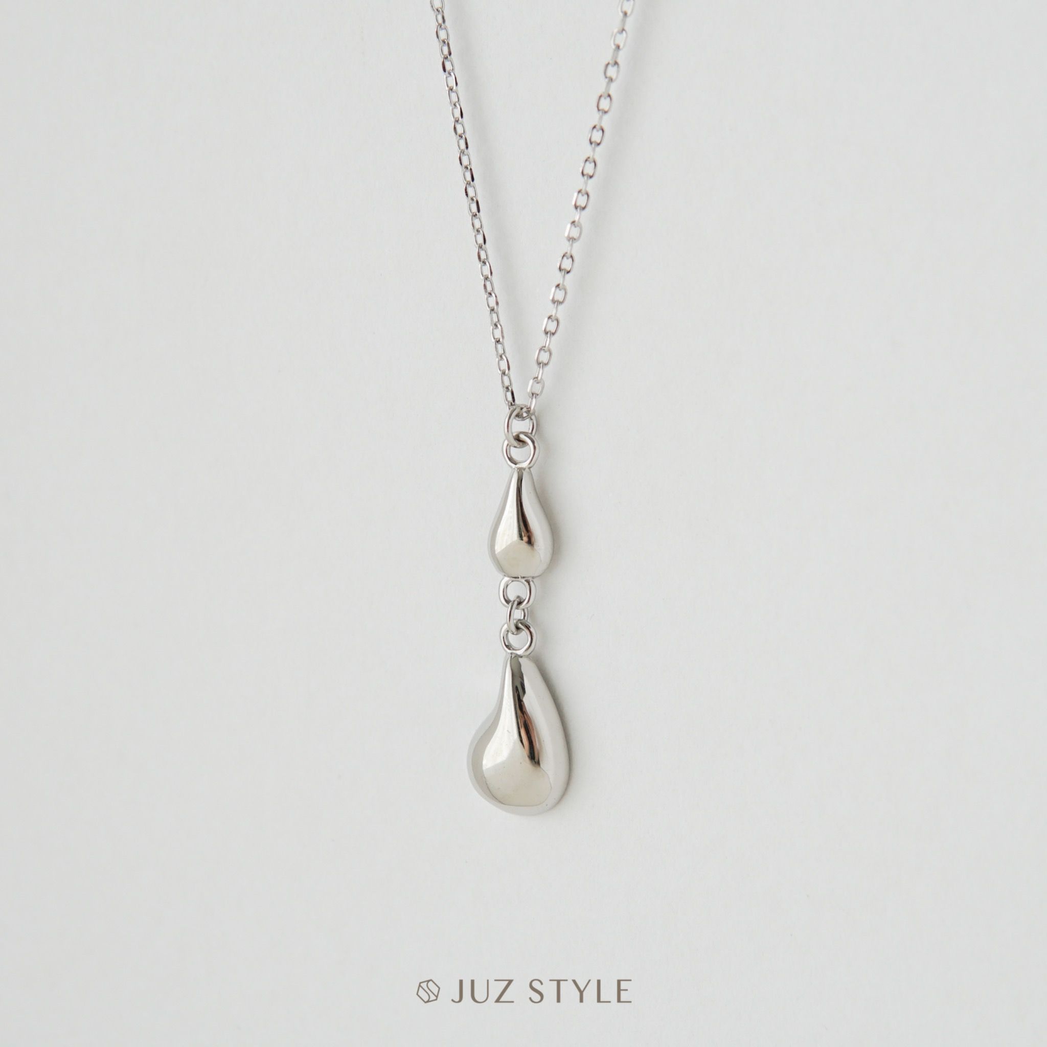 Dây chuyền bạc Falling drops