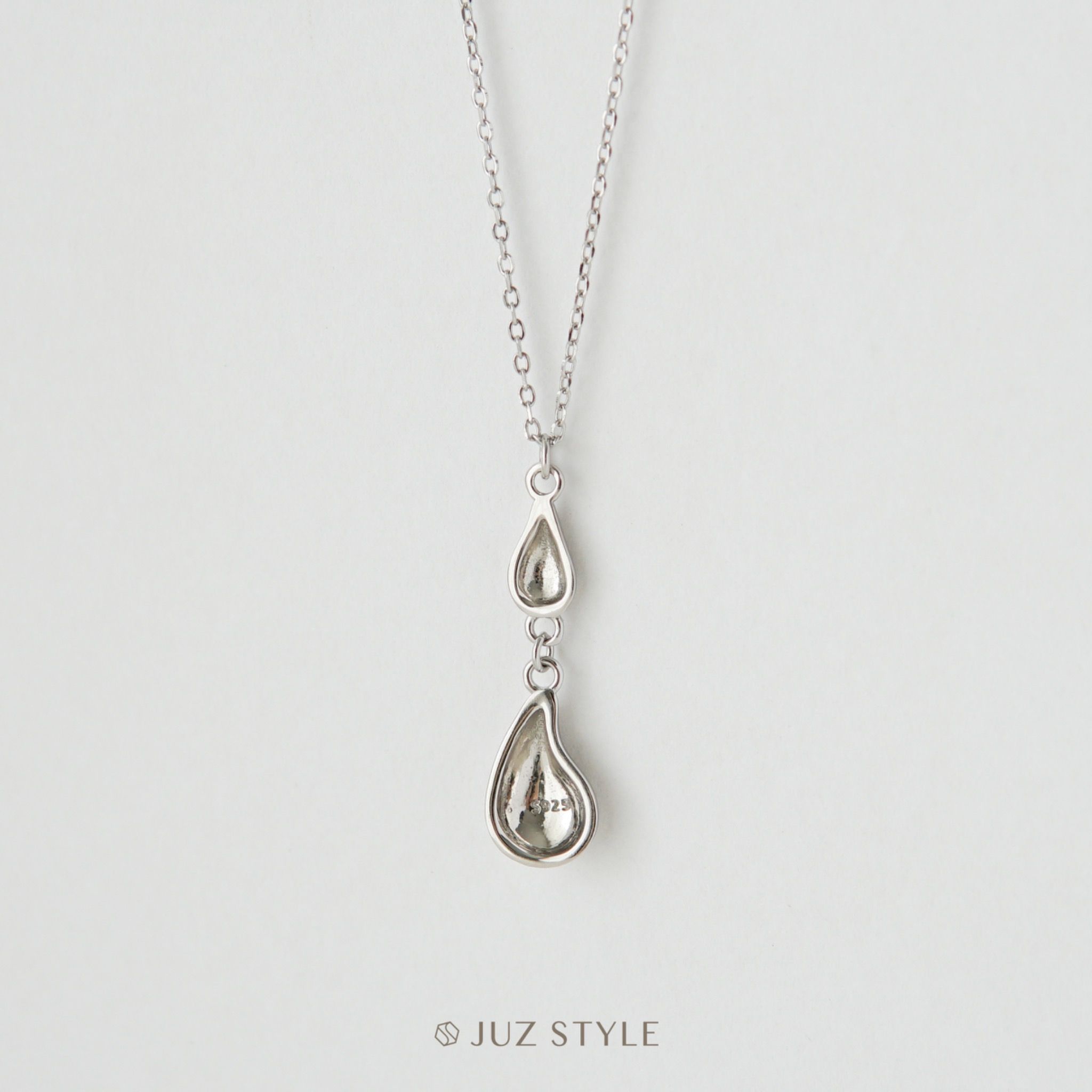 Dây chuyền bạc Falling drops