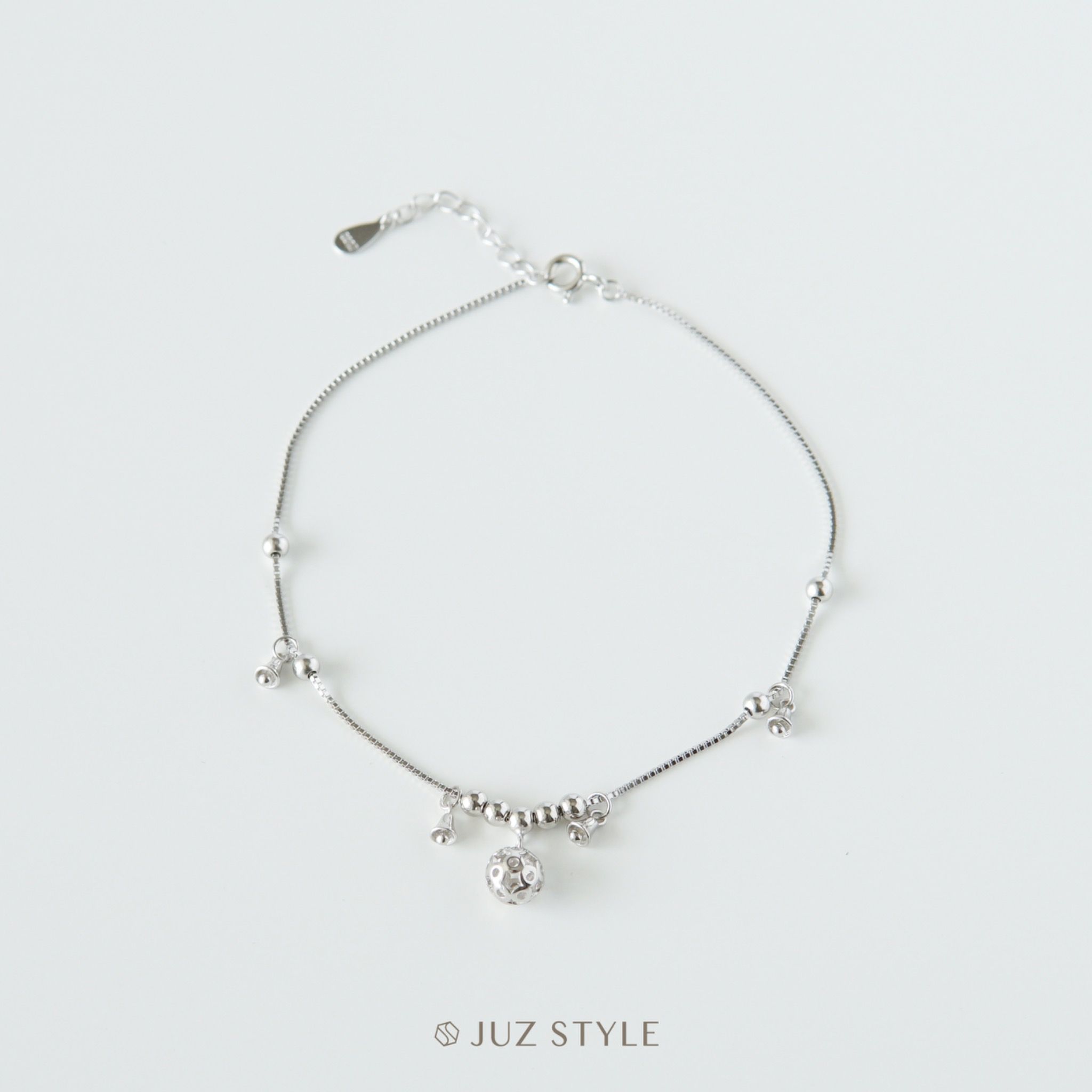 Lắc chân bạc Ball & Bells