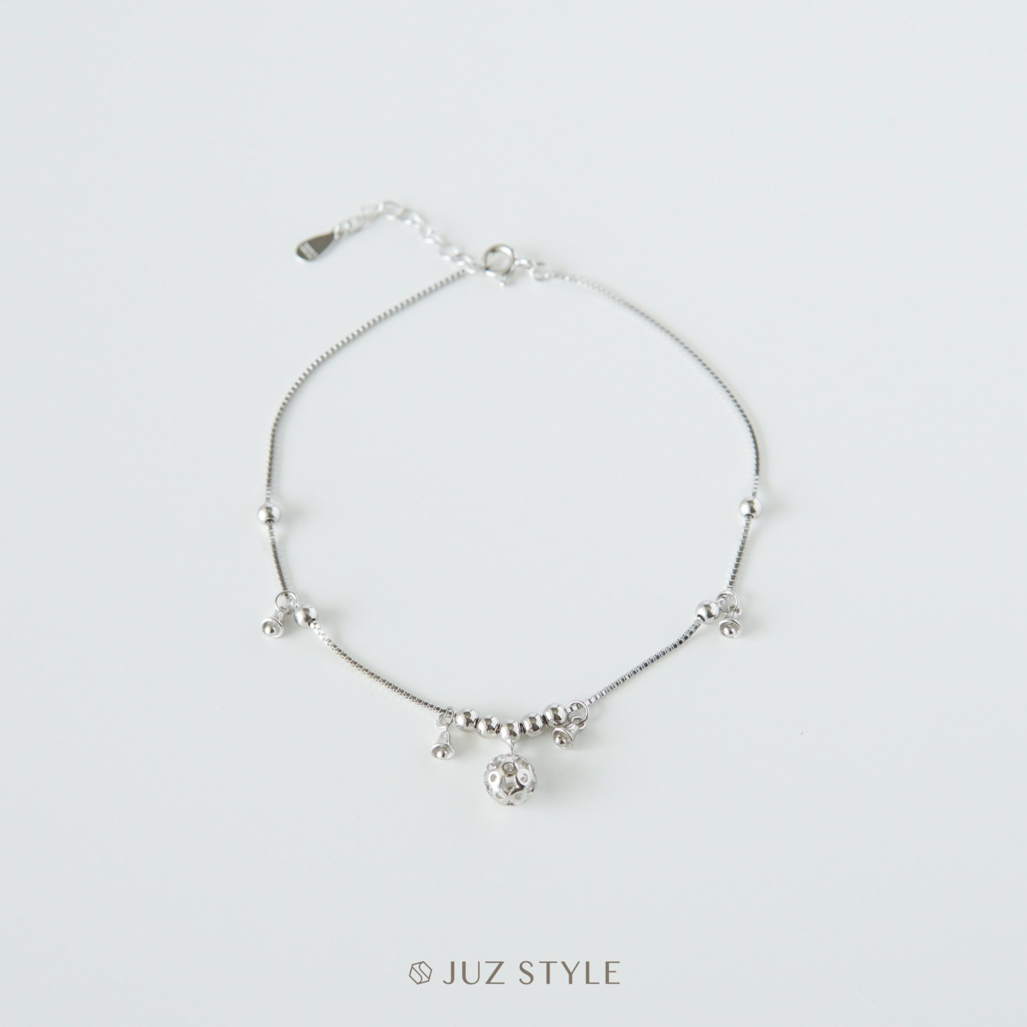 Lắc chân bạc Ball & Bells