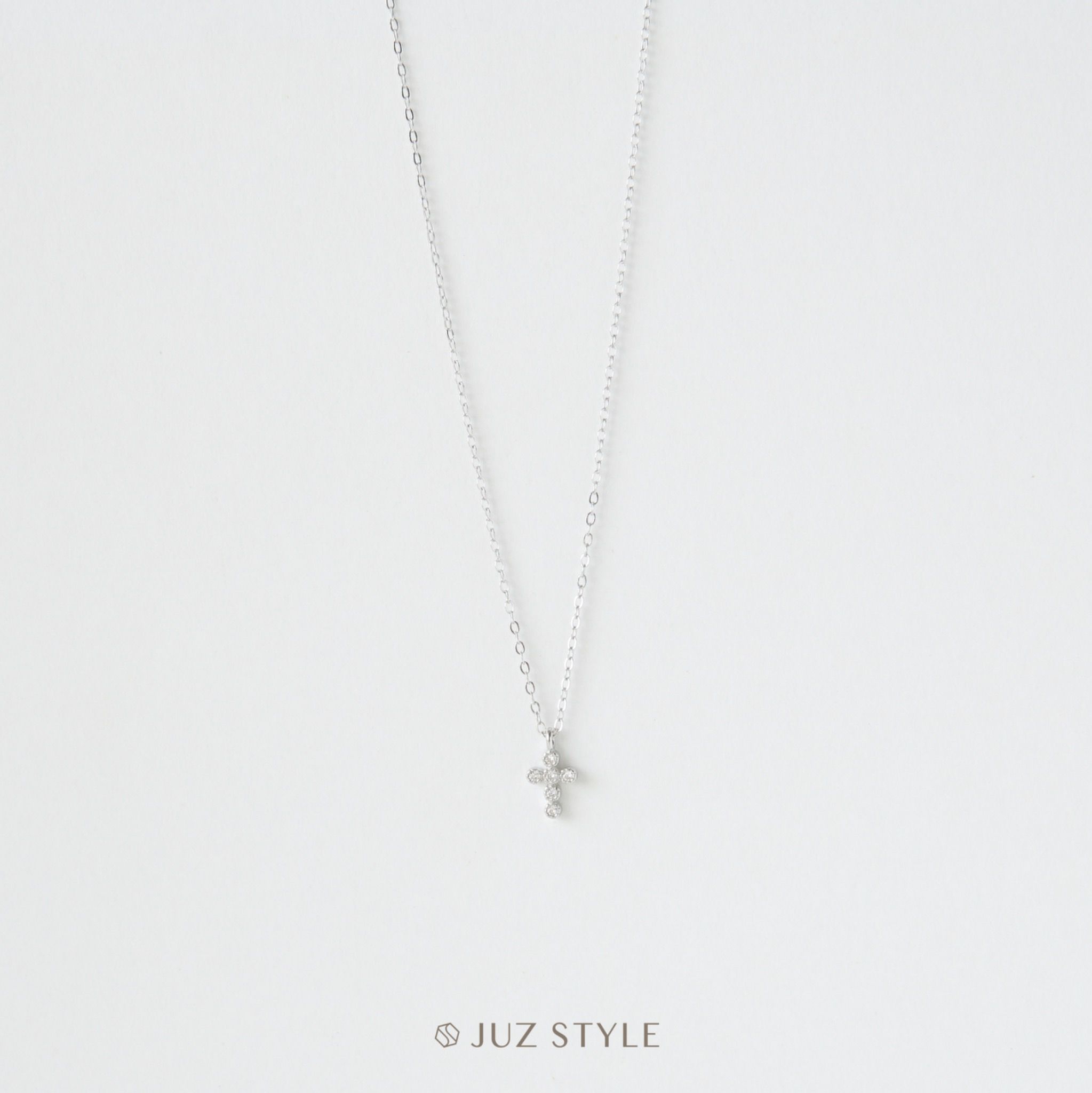 Dây chuyền bạc Cz Cross