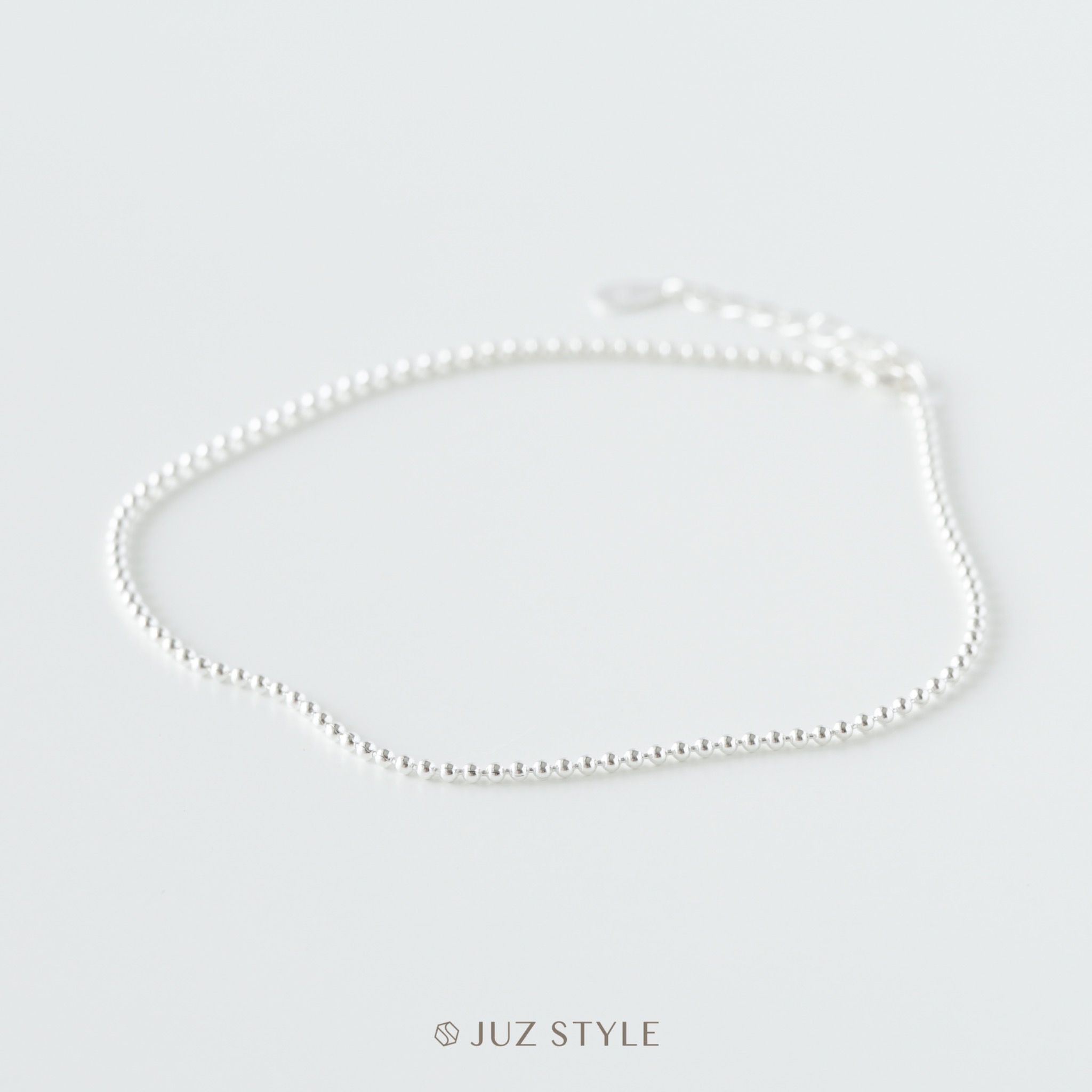 Lắc chân bạc ball chain