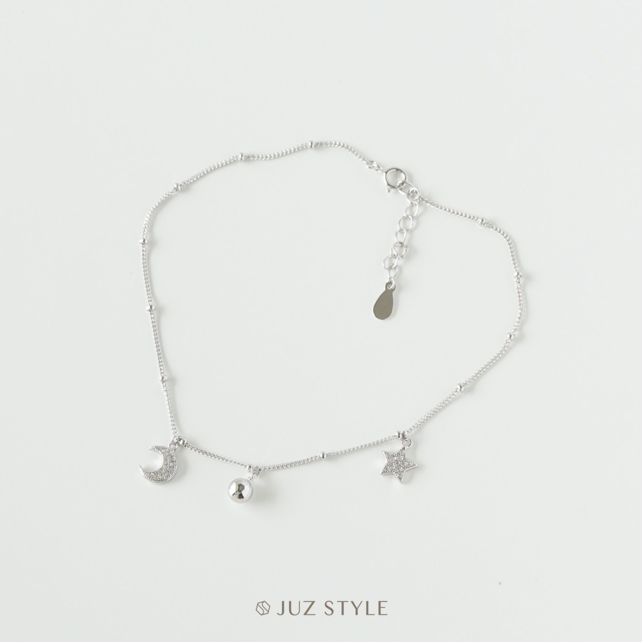 Lắc chân bạc Star-moon