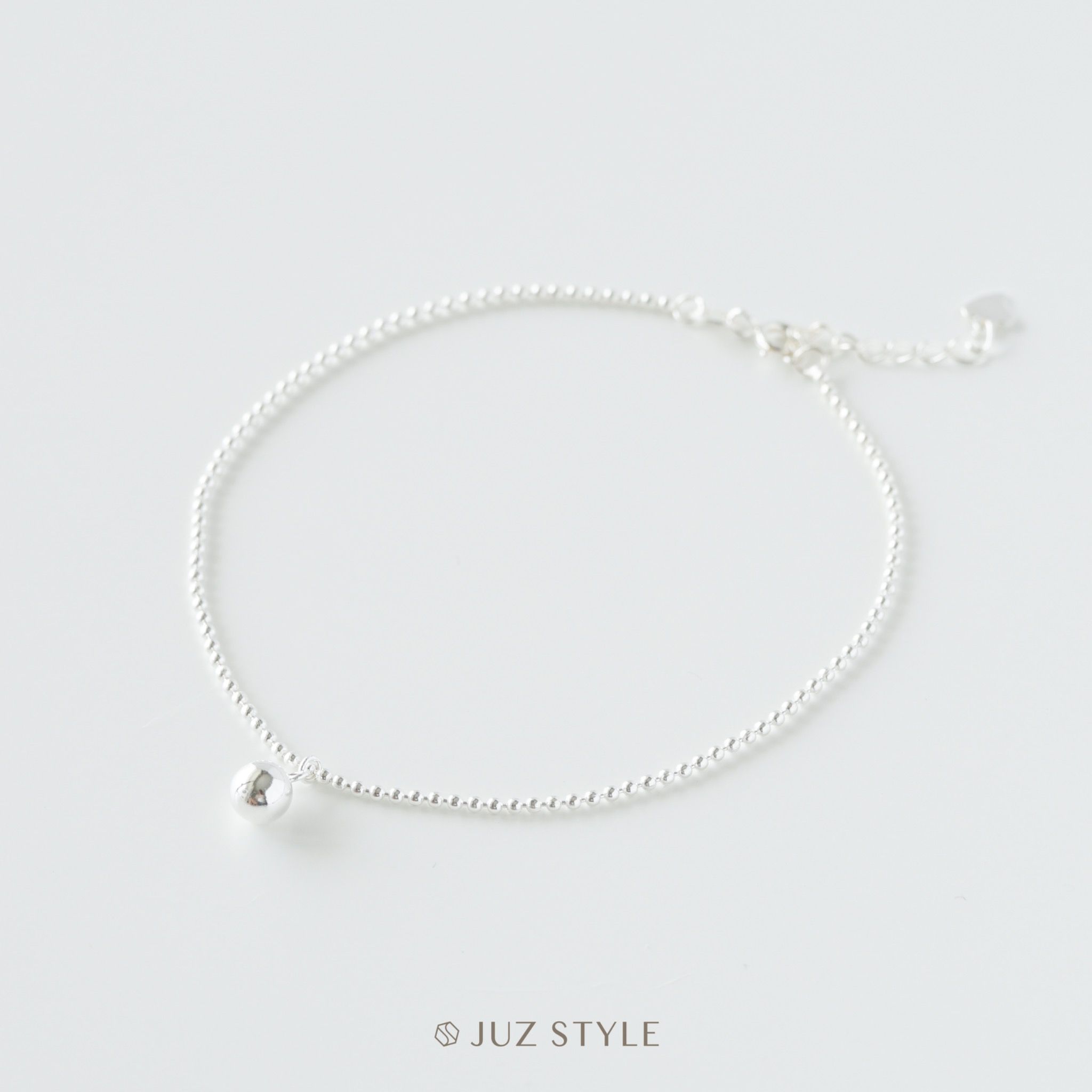 Lắc chân bạc Ball chain with ball