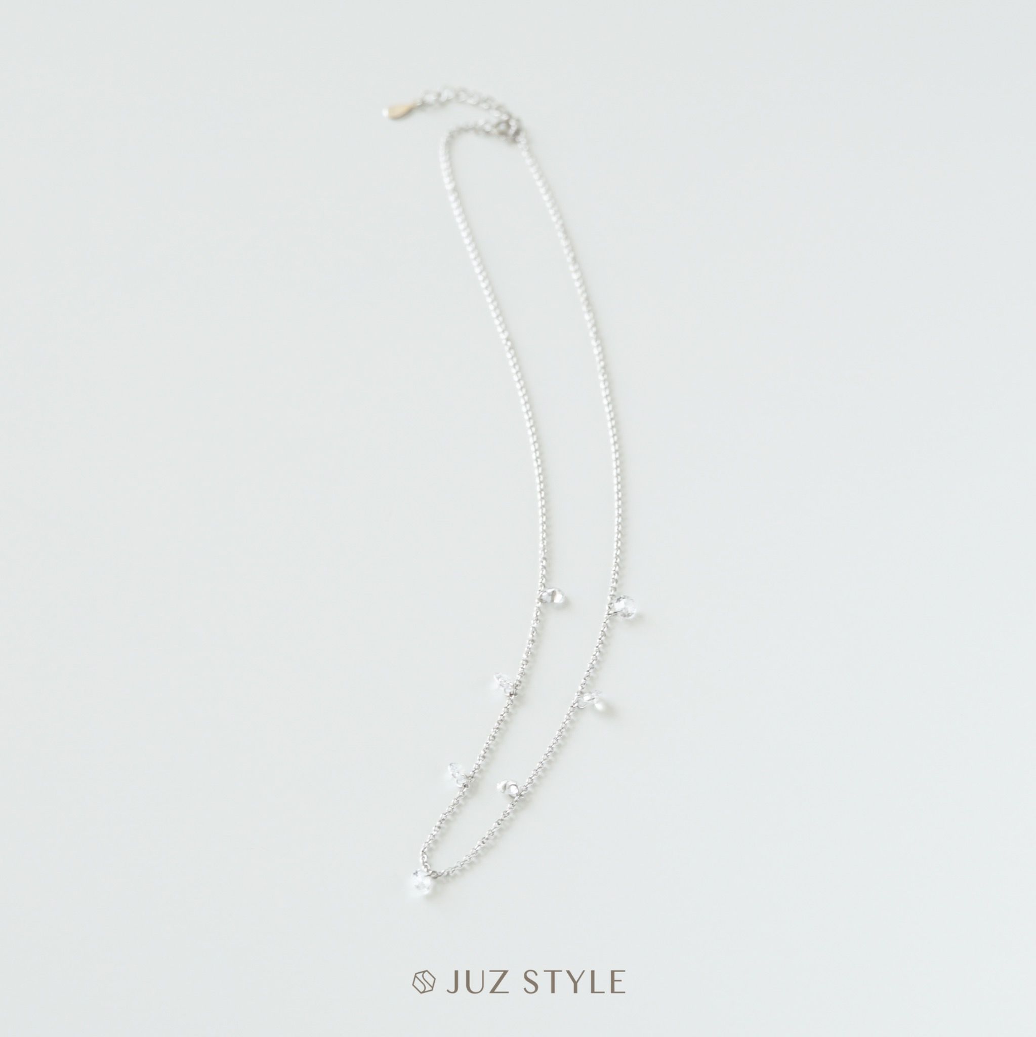 Dây chuyền bạc Floating Cz