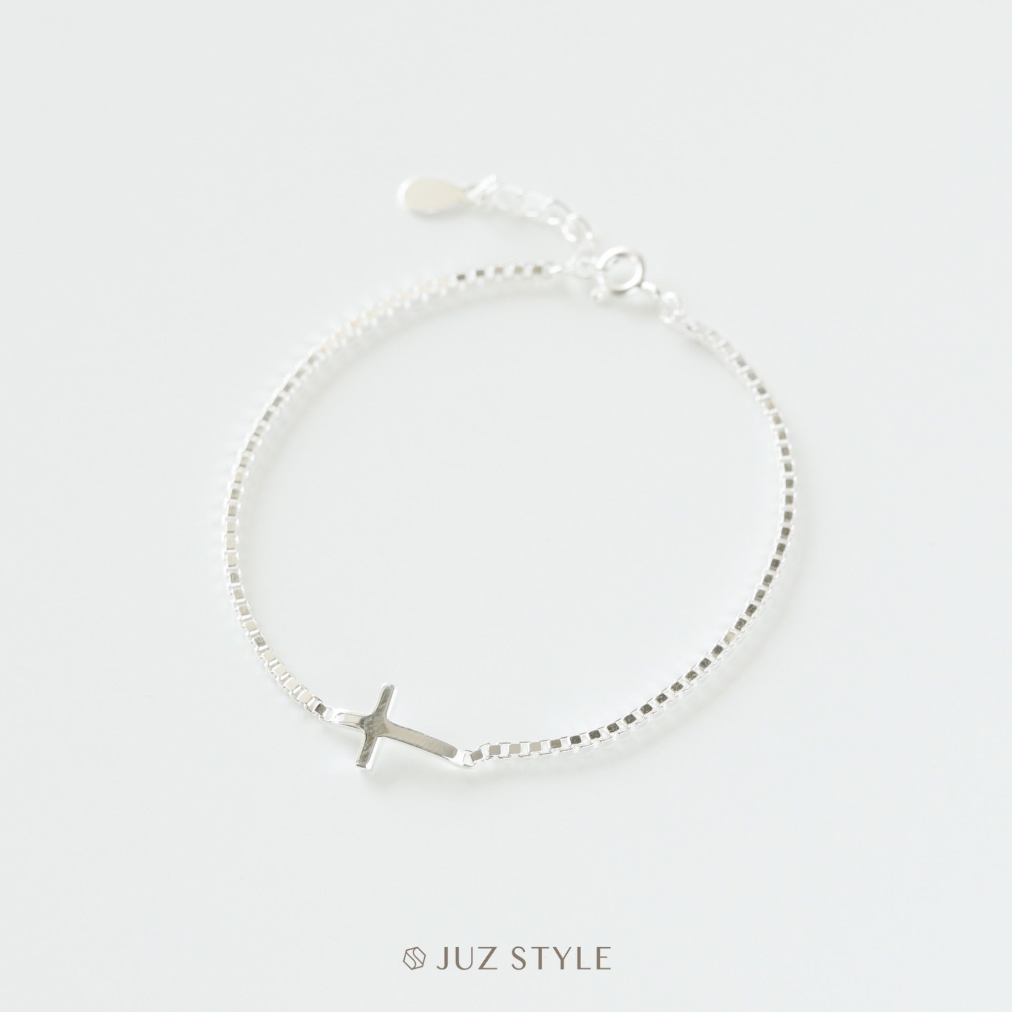 Lắc tay bạc Cross box chain