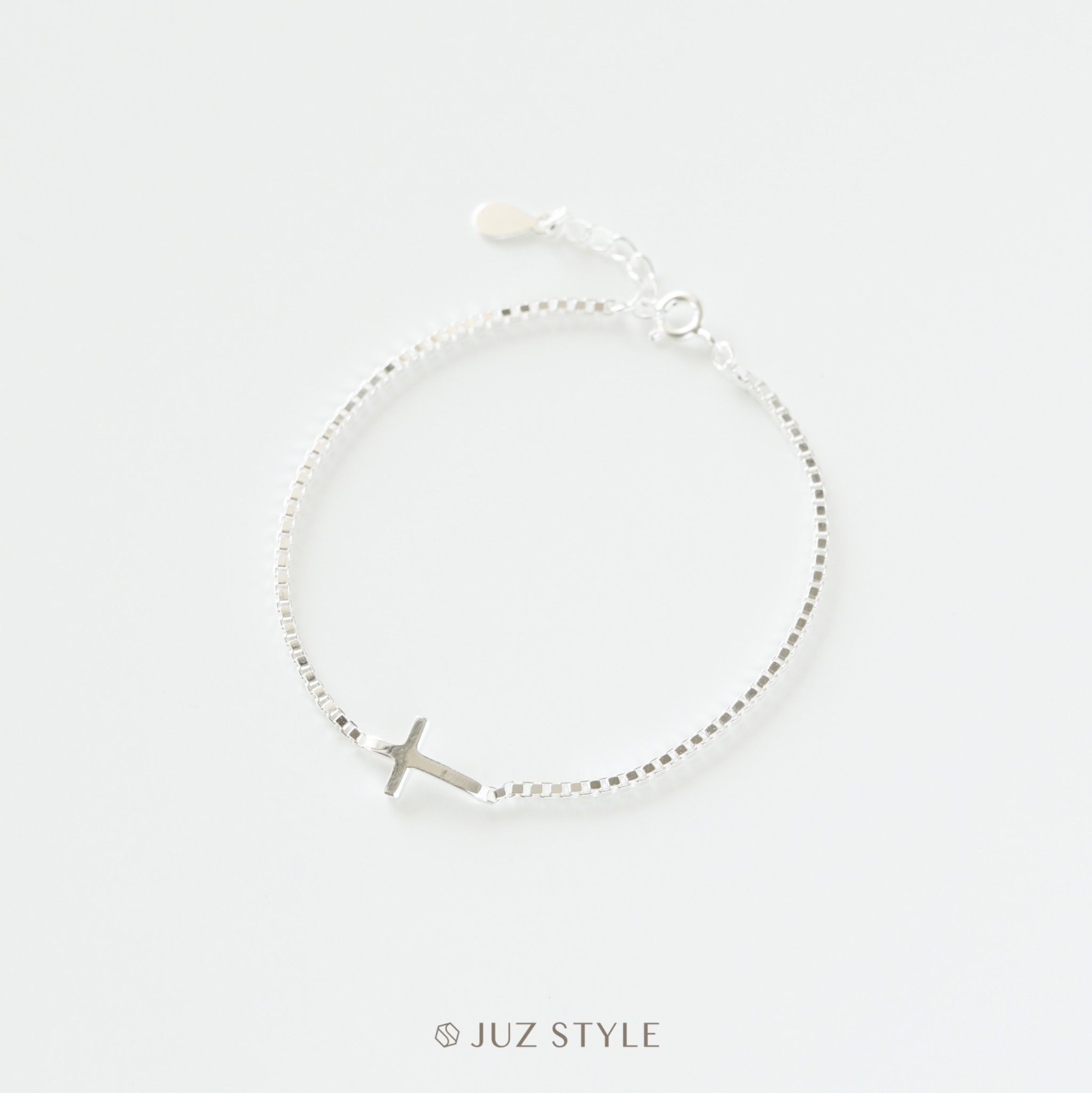 Lắc tay bạc Cross box chain