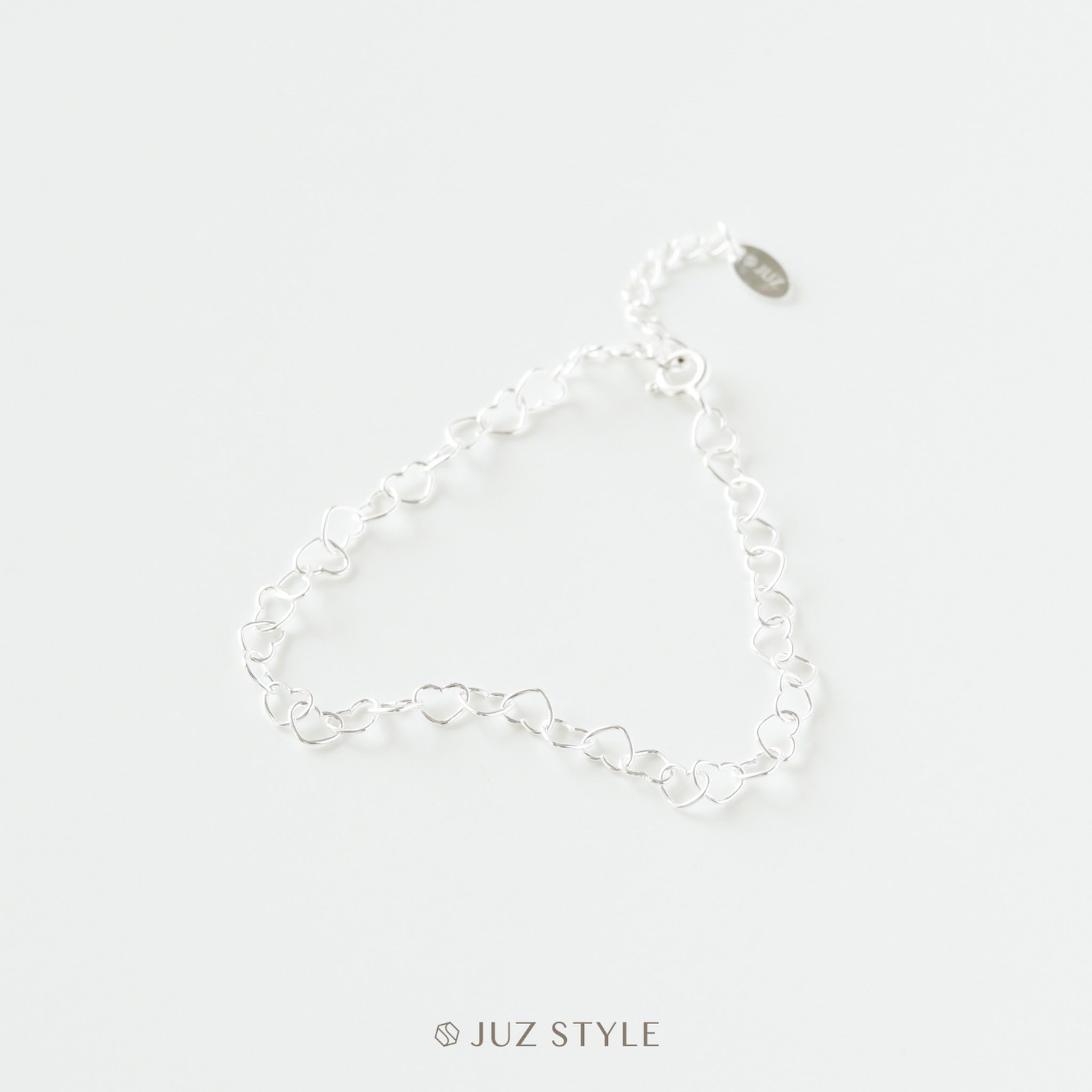 Lắc tay bạc Heart chain