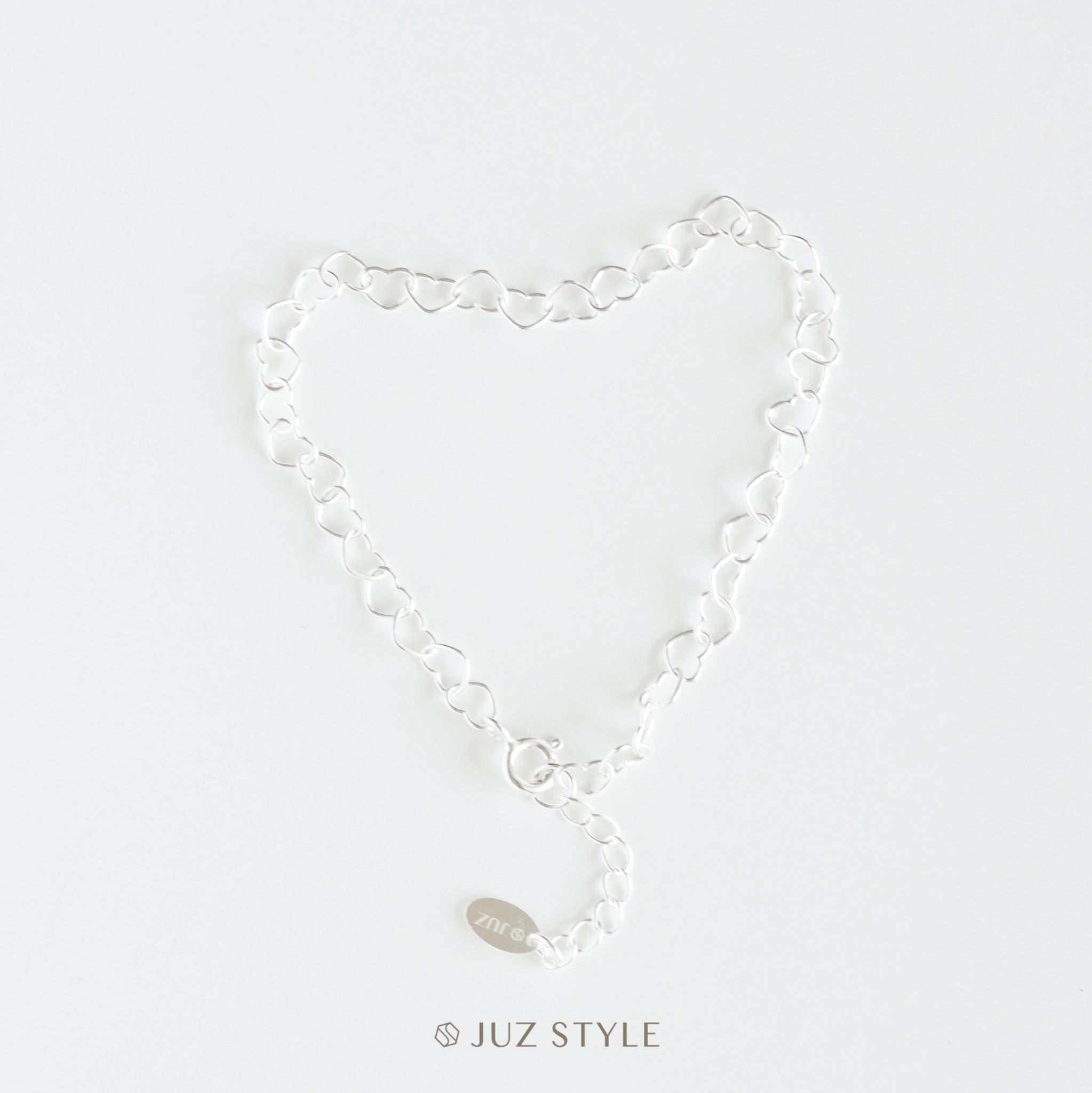  Lắc tay bạc Heart chain 