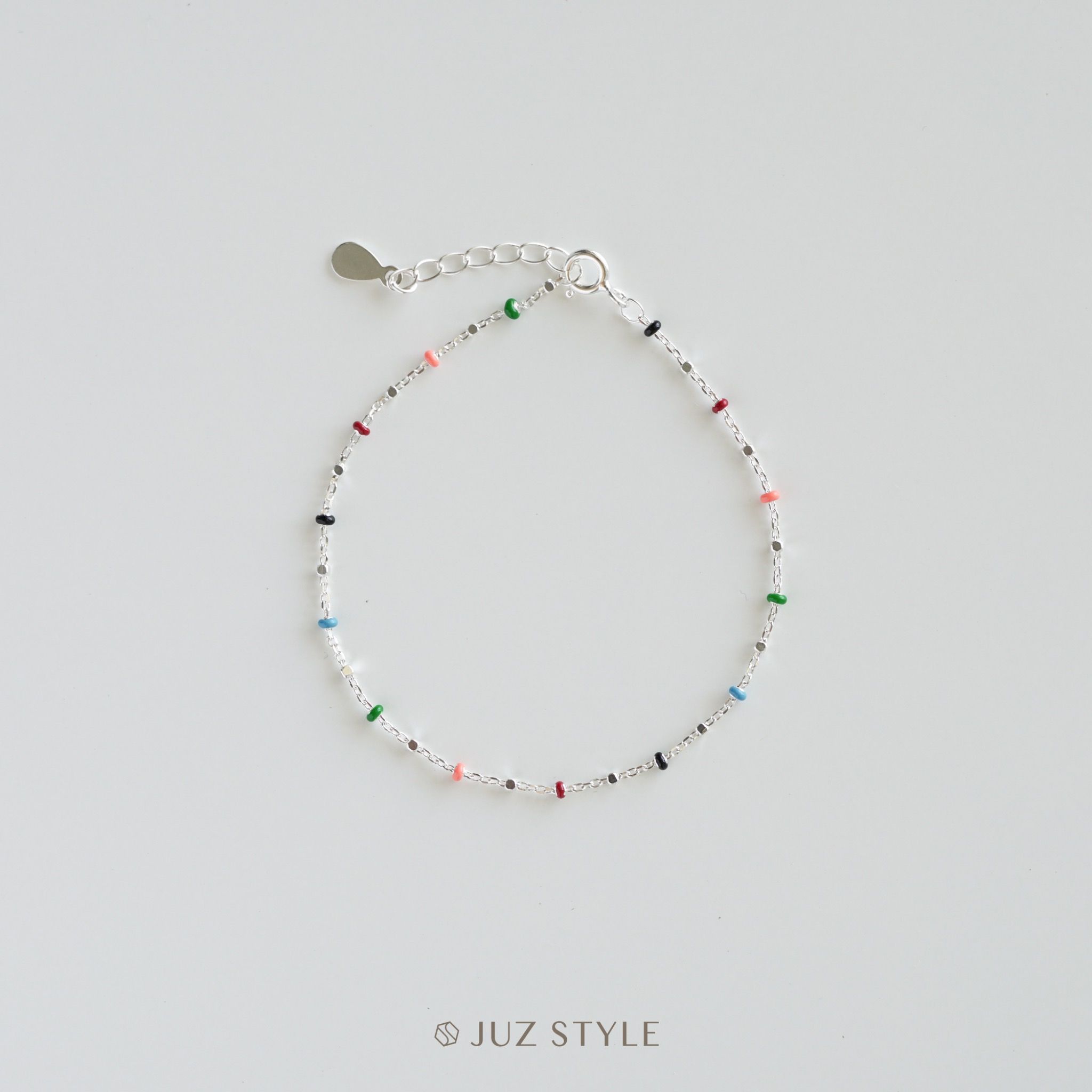 Lắc tay bạc Rainbow dots