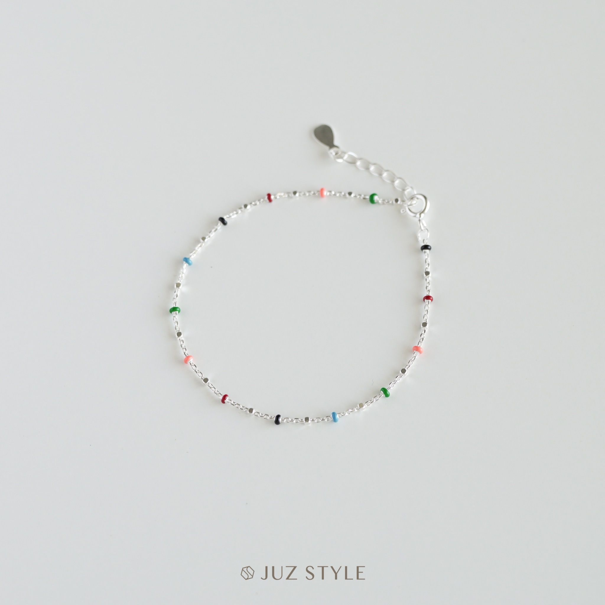 Lắc tay bạc Rainbow dots