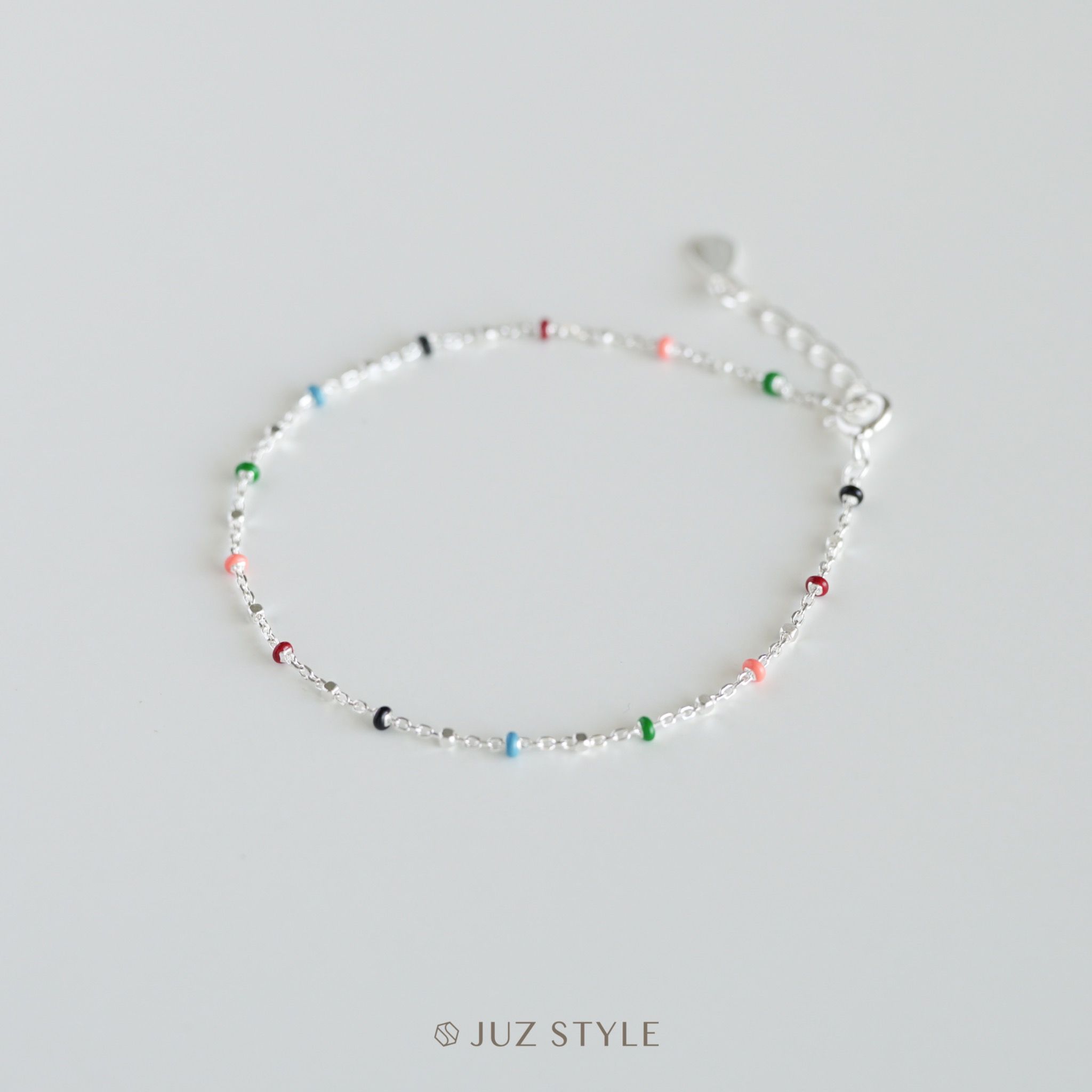 Lắc tay bạc Rainbow dots