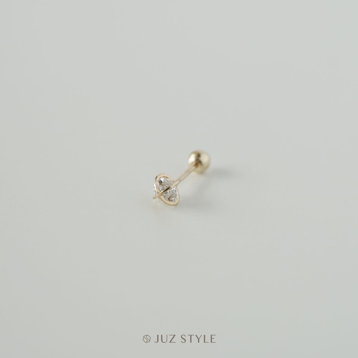 Bông tai vàng 14K Round Sphere Ballstud