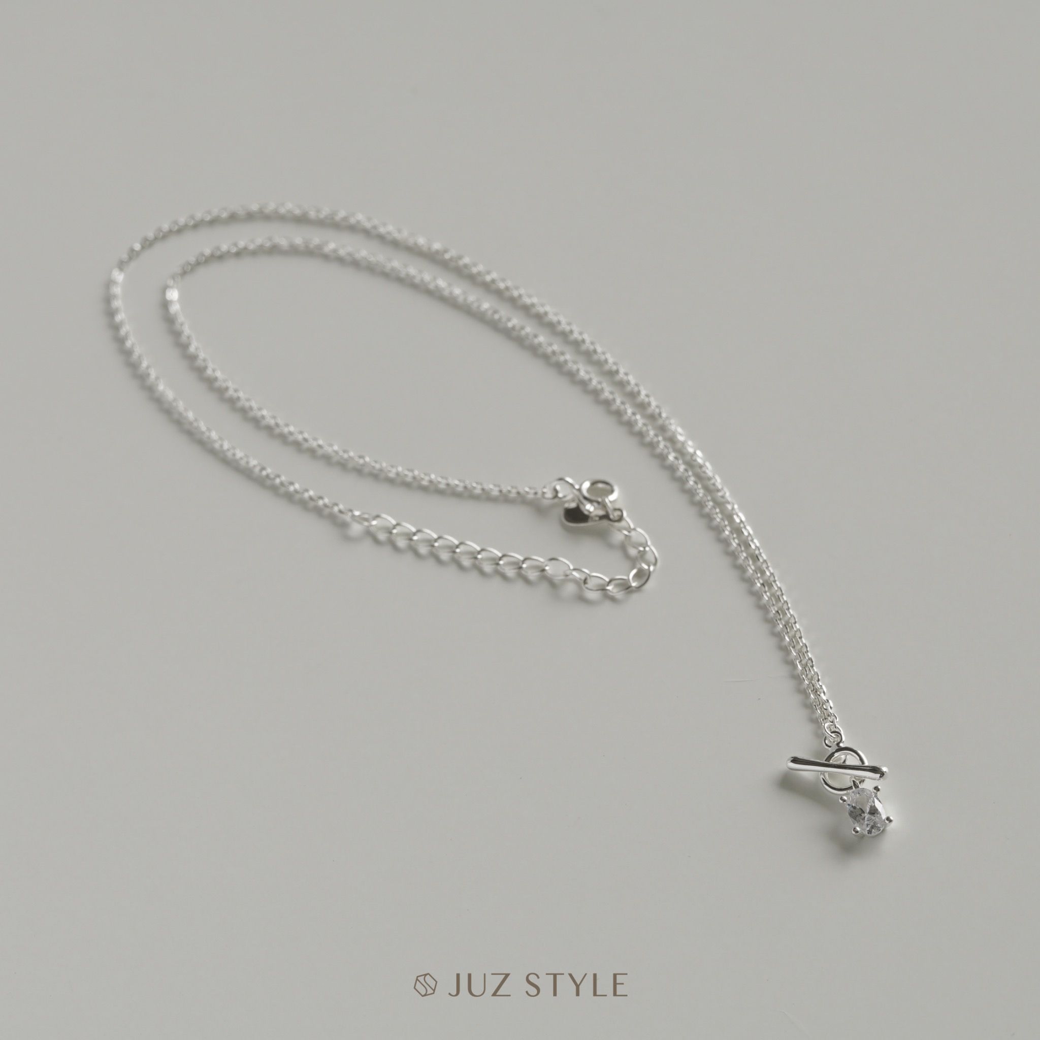 Dây chuyền bạc Oval Cz OT