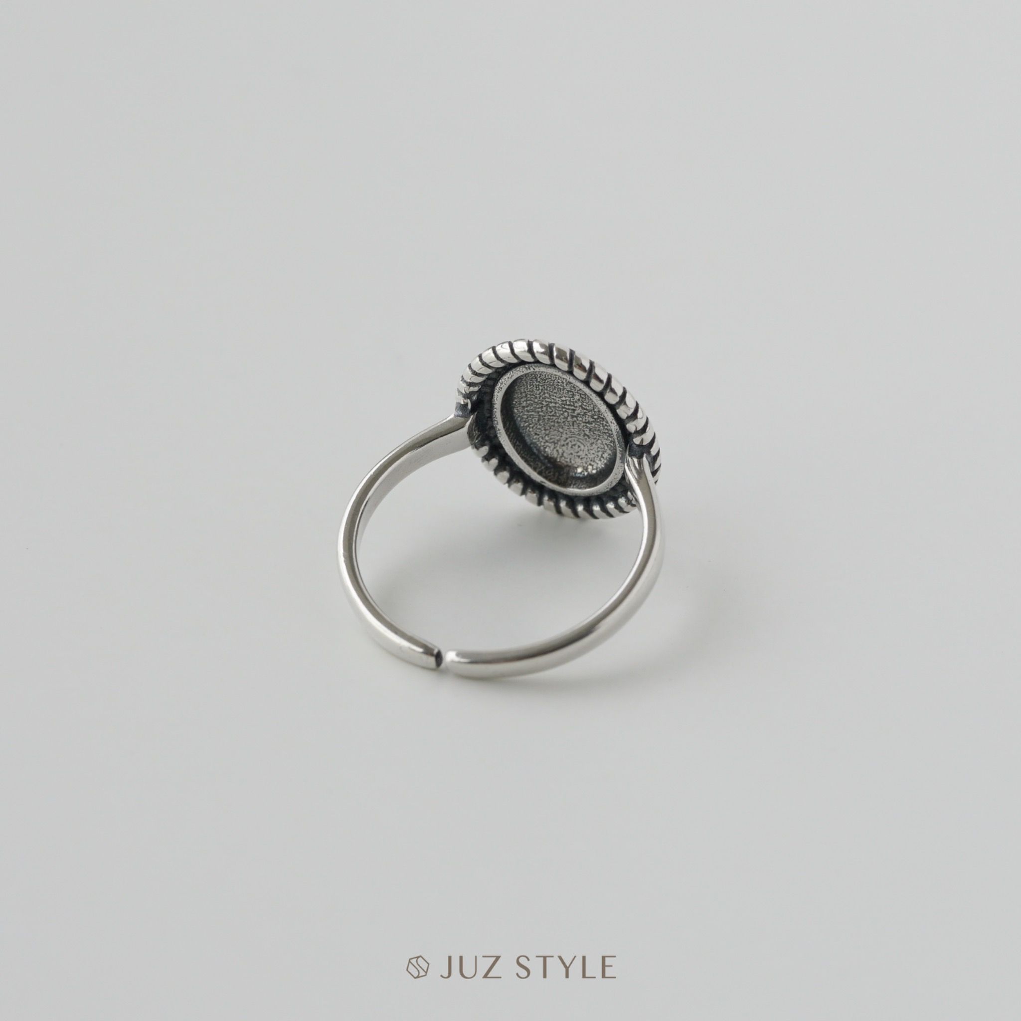 Nhẫn bạc Vintage Oval
