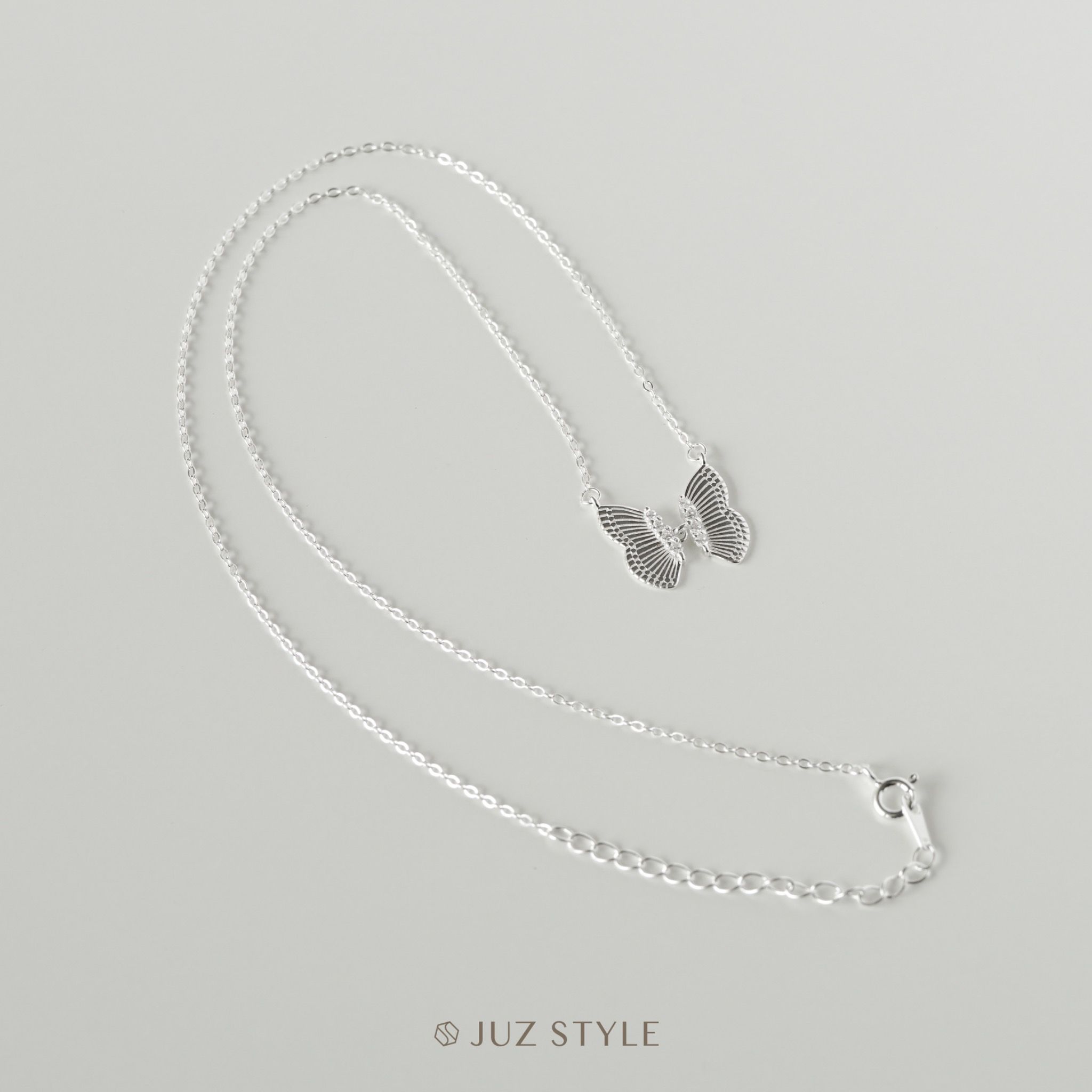 Dây chuyền bạc Cz Butterfly