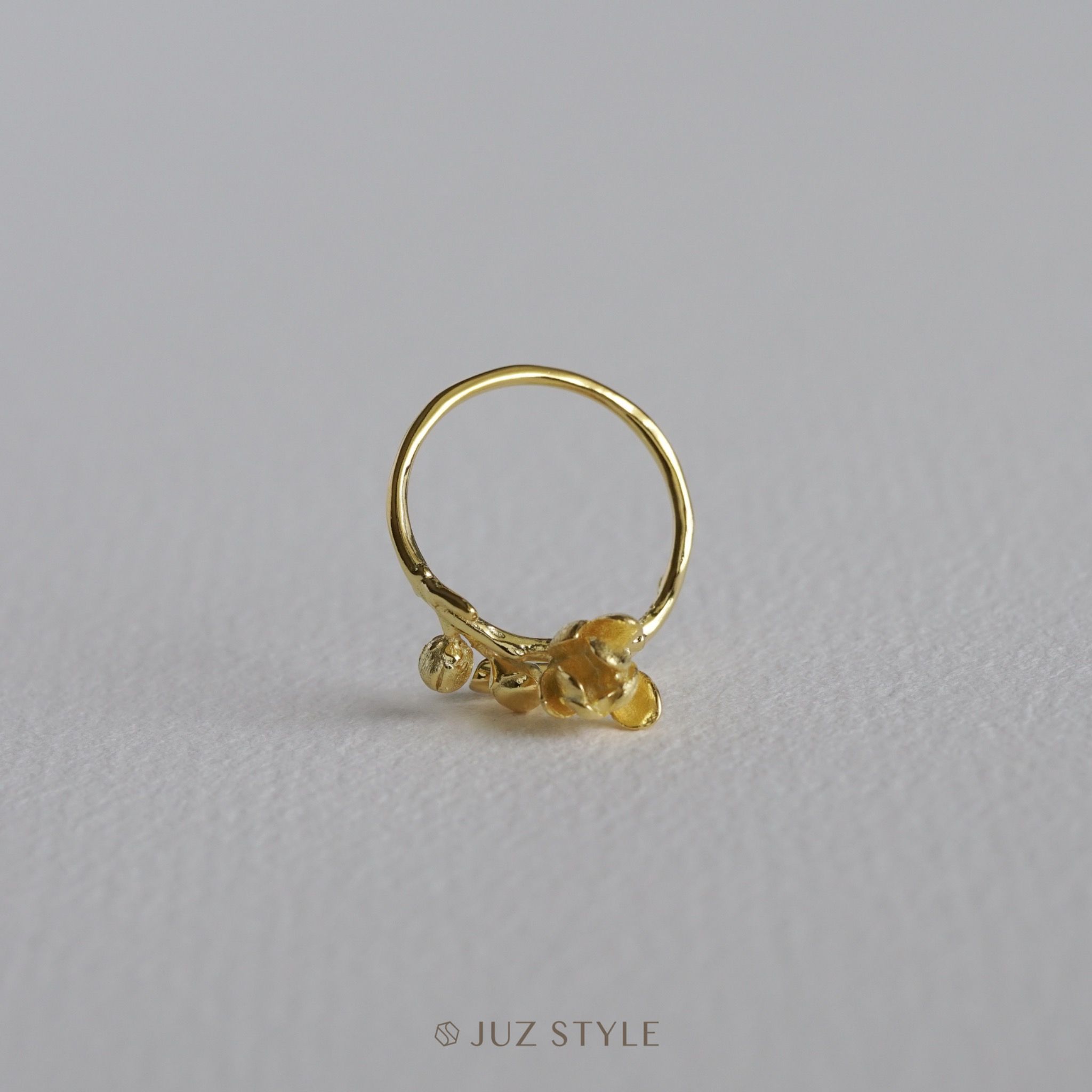 Nhẫn bạc mạ vàng Wintersweet
