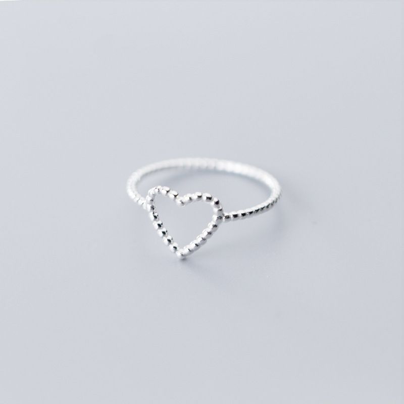 Nhẫn bạc Heart Dots