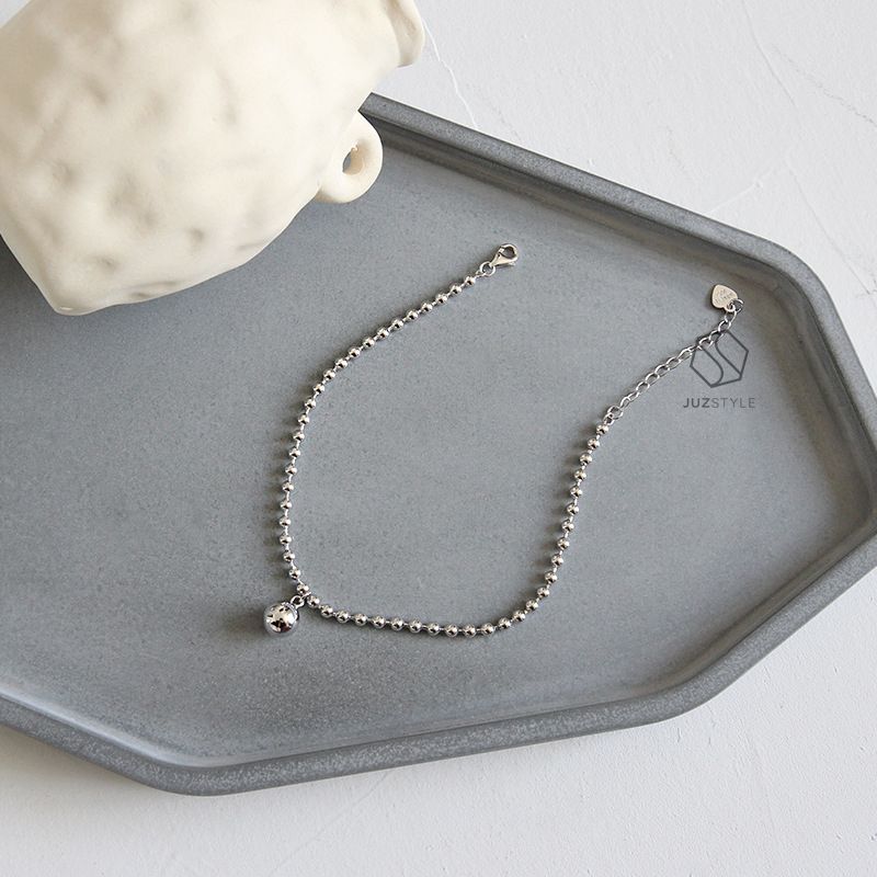 Lắc chân bạc Ball with ball chain