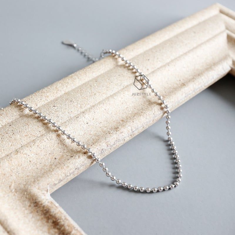 Lắc chân bạc Ball chain