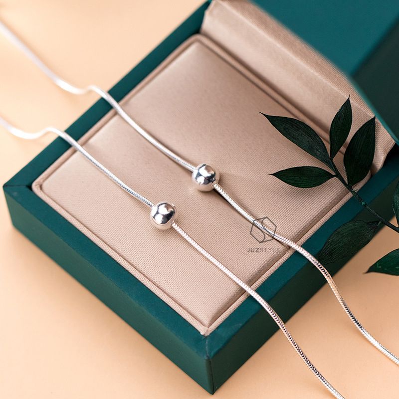 Lắc chân bạc Smooth chain with ball