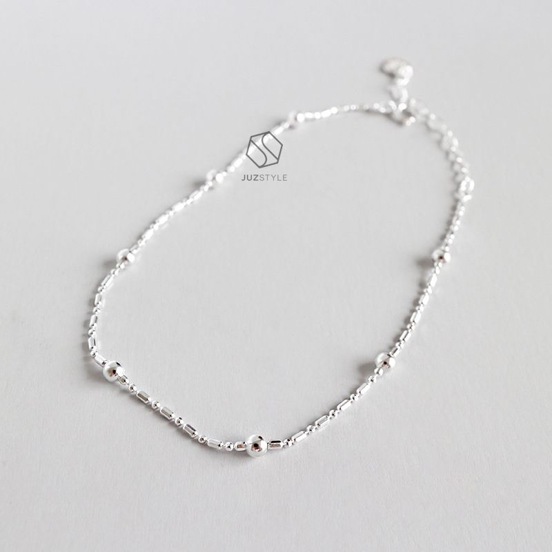 Lắc chân bạc Ball chain