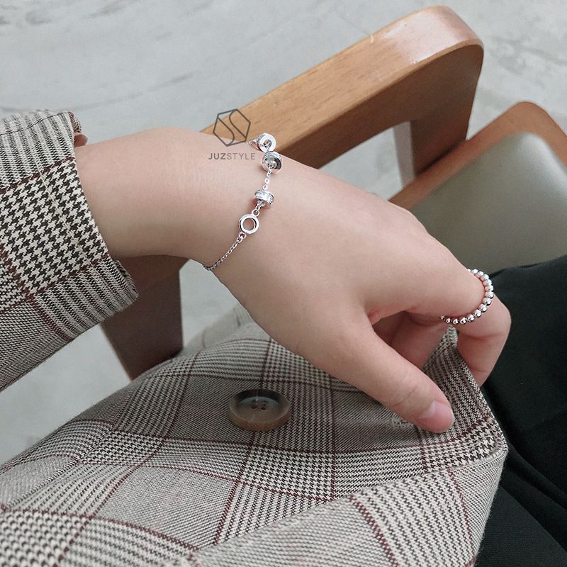 Lắc tay bạc Zircon beads