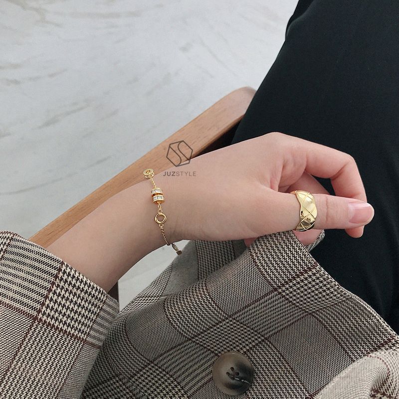 Lắc tay bạc Zircon beads