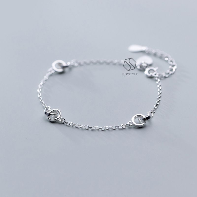 Lắc tay bạc The hoops
