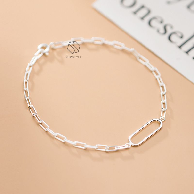 Lắc tay bạc Oval chain