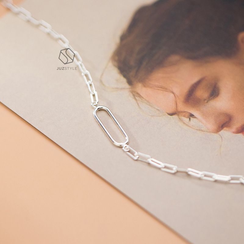 Lắc tay bạc Oval chain