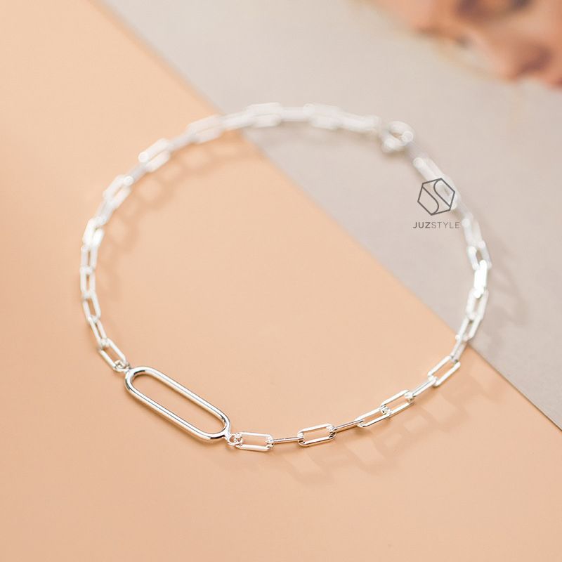 Lắc tay bạc Oval chain