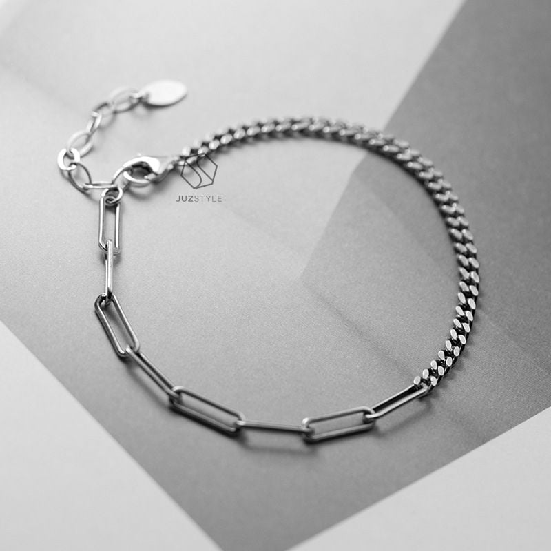 Lắc tay bạc Double chains
