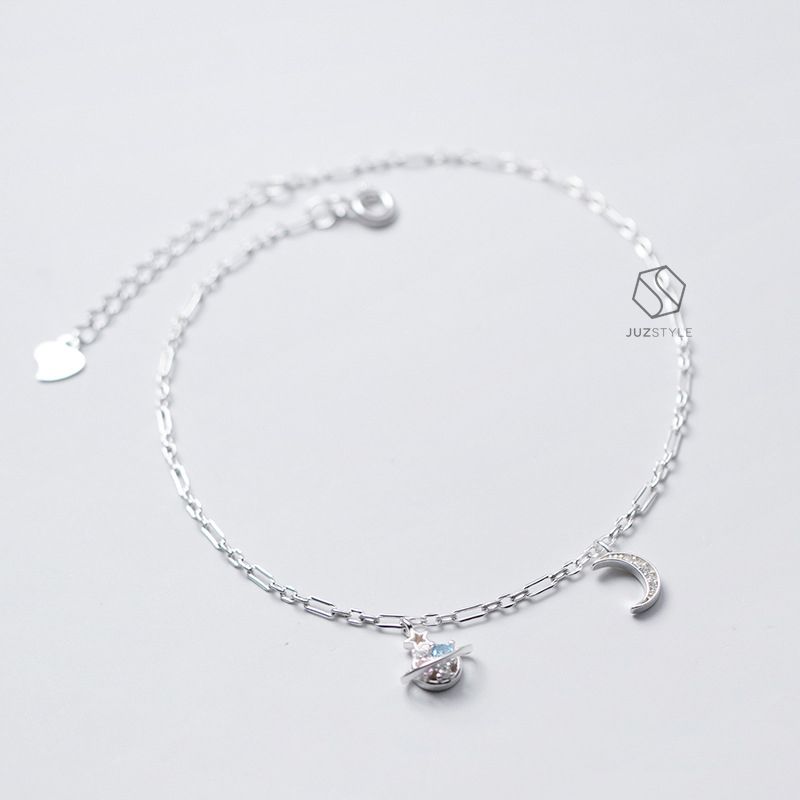 Lắc tay bạc Crescent & star
