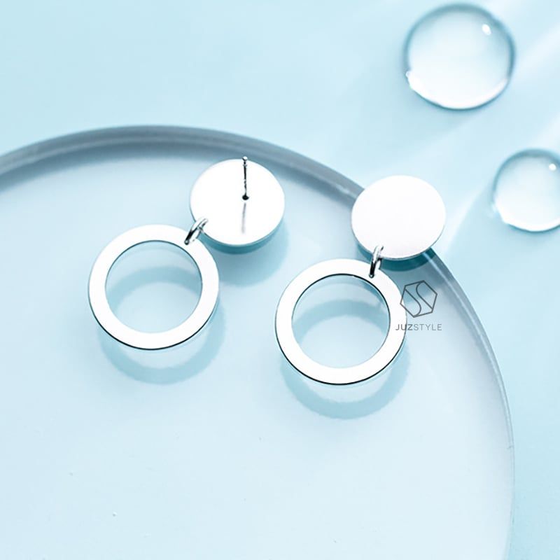 Bông tai bạc Circles Chic