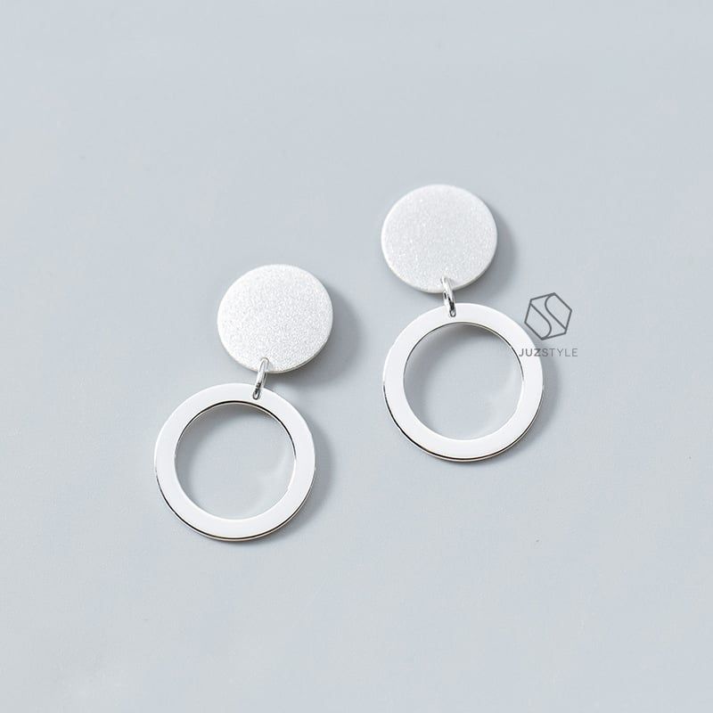 Bông tai bạc Circles Chic