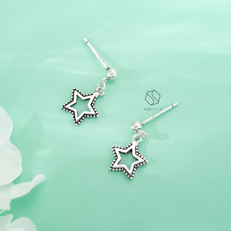 Bông tai bạc Vintage stars