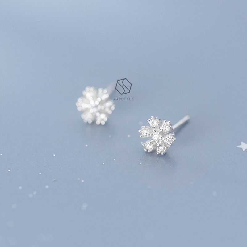 Bông tai bạc Snow CZ