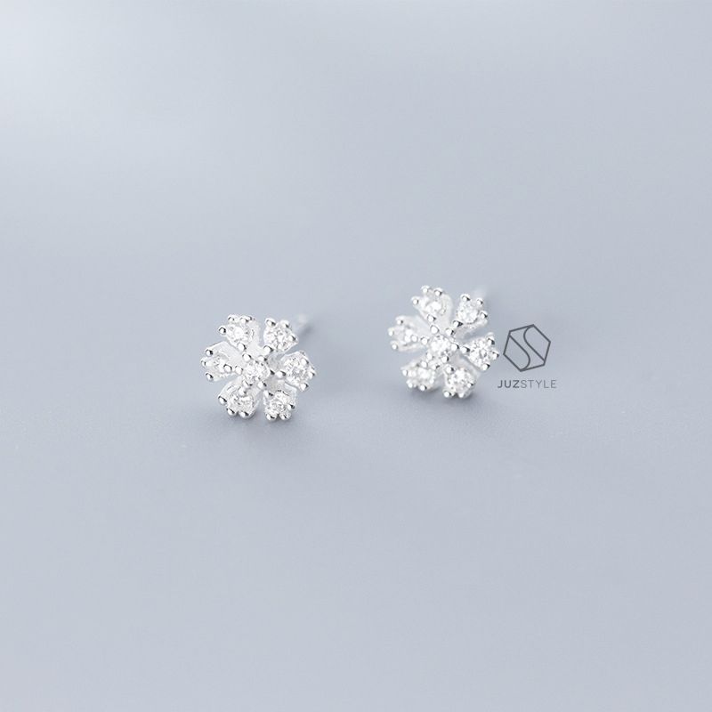 Bông tai bạc Snow CZ