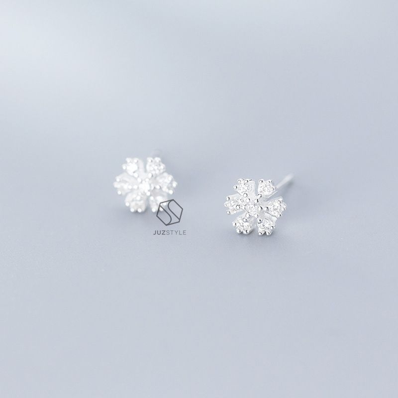Bông tai bạc Snow CZ