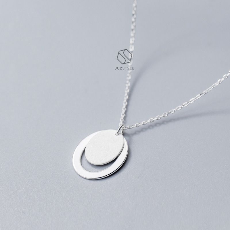 Dây chuyền bạc Oval tag