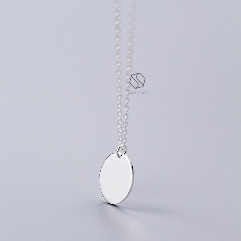 Dây chuyền bạc Mini oval tag