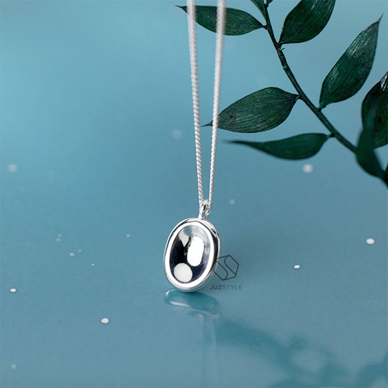 Dây chuyền bạc The concave oval