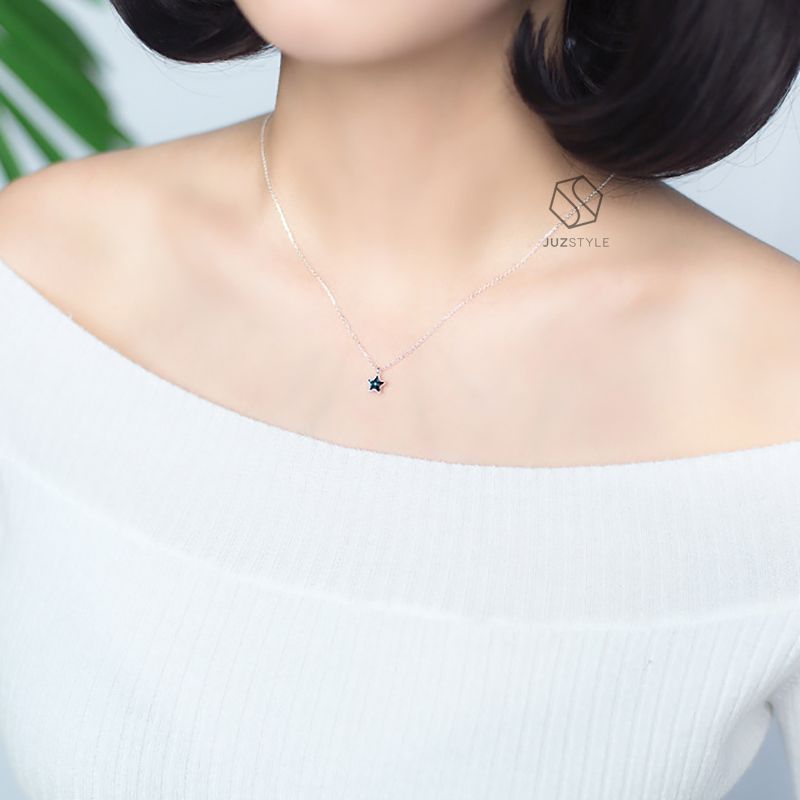 Dây chuyền bạc Blue star